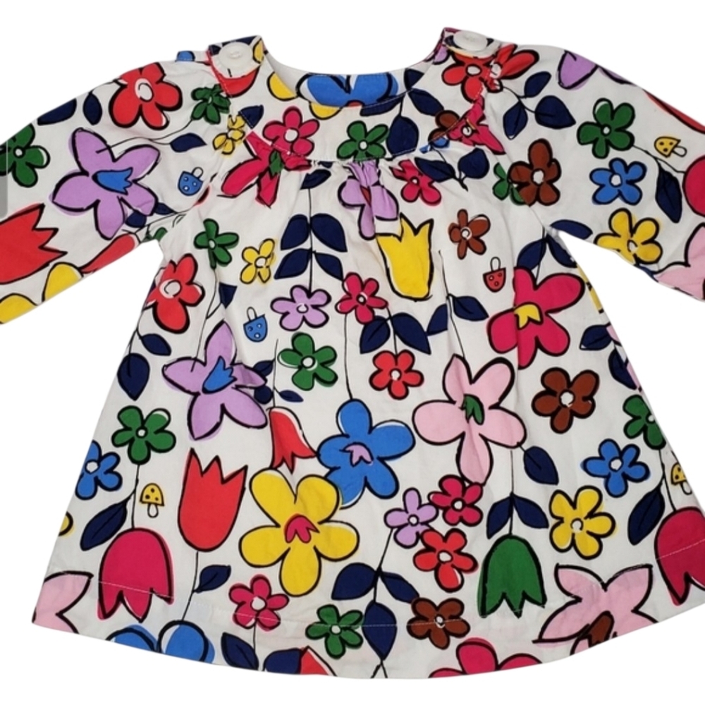 {Hanna Andersson} Flowers Forever Multicolor Dress- Size 3-6 Months
